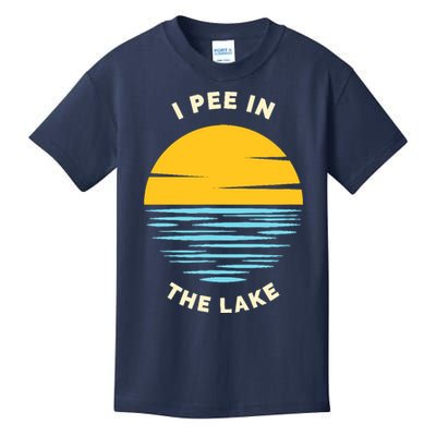 I PEE IN THE LAKE Funny Summer Vacation Boating Swimming Kids T-Shirt