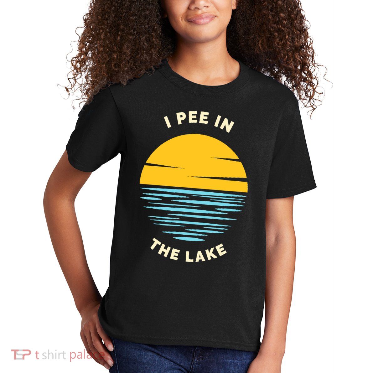 I PEE IN THE LAKE Funny Summer Vacation Boating Swimming Kids T-Shirt