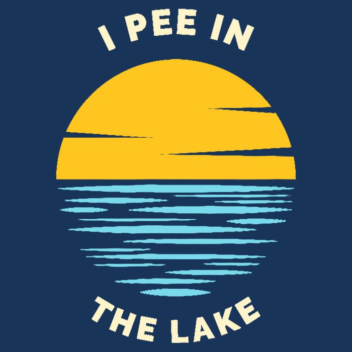 I PEE IN THE LAKE Funny Summer Vacation Boating Swimming Zip Tote Bag