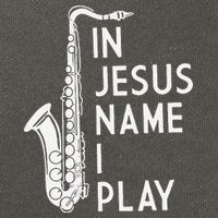 I Play In The Name Of Jesus Saxophone Christian Musician Cotton Canvas Backpack