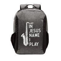 I Play In The Name Of Jesus Saxophone Christian Musician Vector Backpack