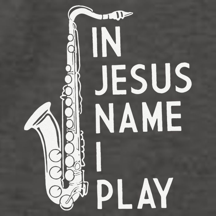 I Play In The Name Of Jesus Saxophone Christian Musician Vector Backpack