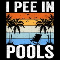 I Pee In Pools Sarcastic Sayings For Pools Lovers 7-Panel Snapback Hat