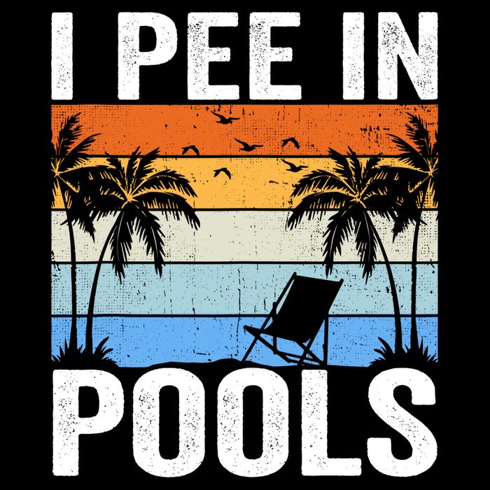 I Pee In Pools Sarcastic Sayings For Pools Lovers 7-Panel Snapback Hat