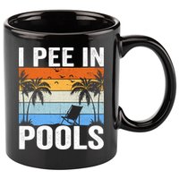 I Pee In Pools Sarcastic Sayings For Pools Lovers 11oz C Handle Ceramic Mug
