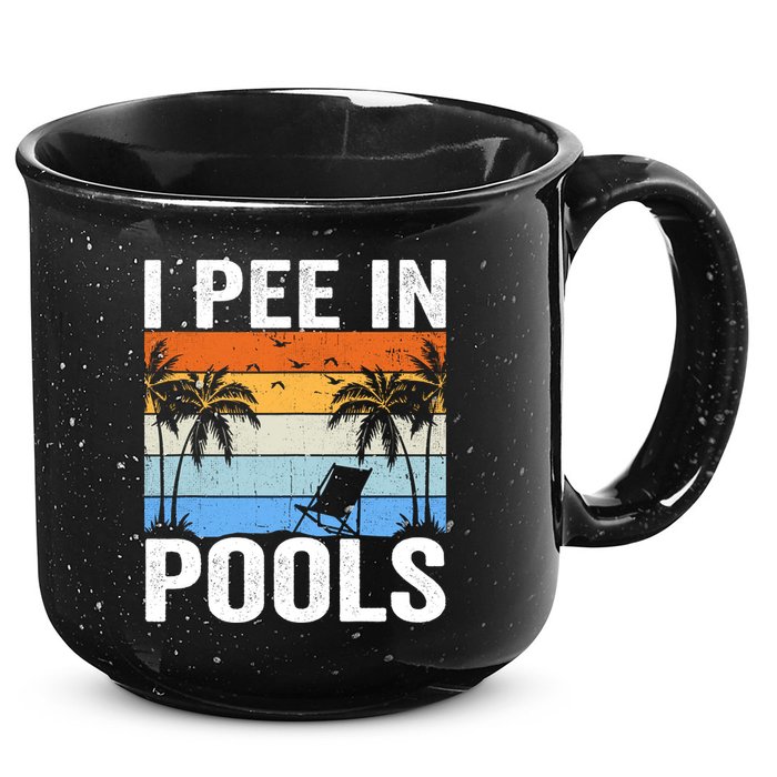 I Pee In Pools Sarcastic Sayings For Pools Lovers 15oz Campfire Ceramic Mug