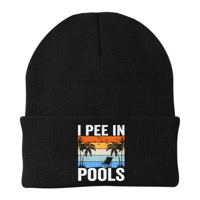 I Pee In Pools Sarcastic Sayings For Pools Lovers Knit Cap Winter Beanie