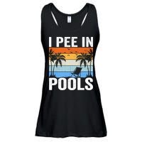 I Pee In Pools Sarcastic Sayings For Pools Lovers Ladies Essential Flowy Tank