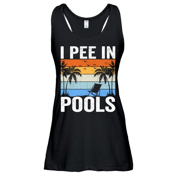 I Pee In Pools Sarcastic Sayings For Pools Lovers Ladies Essential Flowy Tank