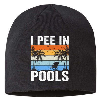 I Pee In Pools Sarcastic Sayings For Pools Lovers Sustainable Beanie