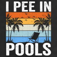 I Pee In Pools Sarcastic Sayings For Pools Lovers Crop Fleece Hoodie