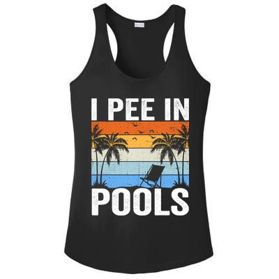 I Pee In Pools Sarcastic Sayings For Pools Lovers Ladies PosiCharge Competitor Racerback Tank