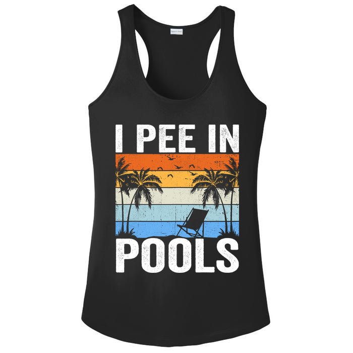 I Pee In Pools Sarcastic Sayings For Pools Lovers Ladies PosiCharge Competitor Racerback Tank
