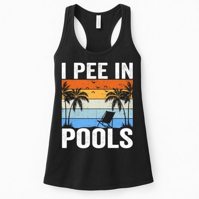 I Pee In Pools Sarcastic Sayings For Pools Lovers Womens Tank Top