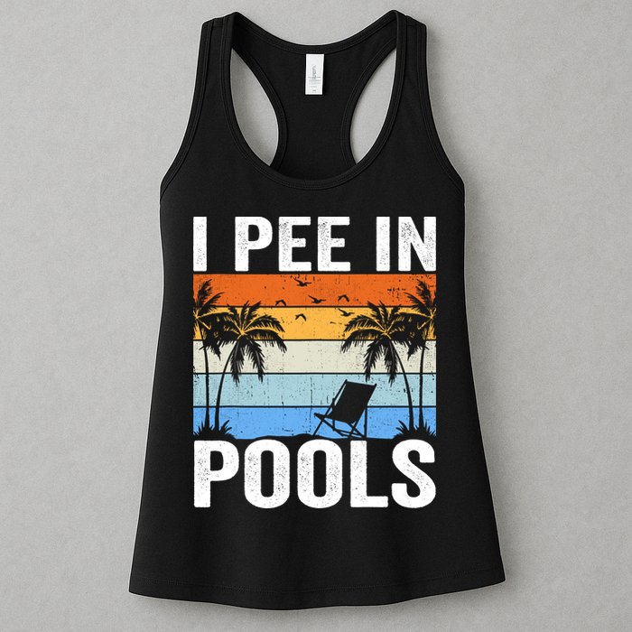 I Pee In Pools Sarcastic Sayings For Pools Lovers Womens Tank Top