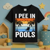 I Pee In Pools Sarcastic Sayings For Pools Lovers Toddler T-Shirt