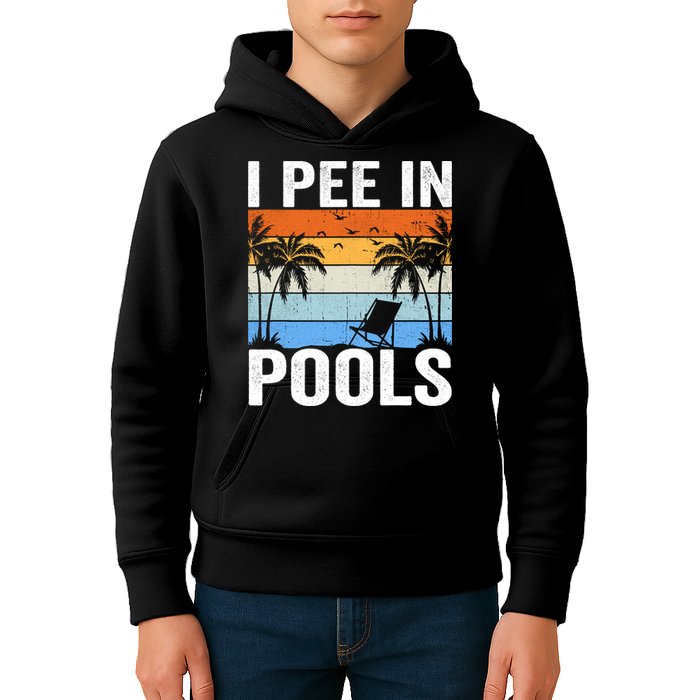 I Pee In Pools Sarcastic Sayings For Pools Lovers Kids Hoodie
