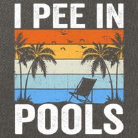I Pee In Pools Sarcastic Sayings For Pools Lovers Cotton Canvas Backpack
