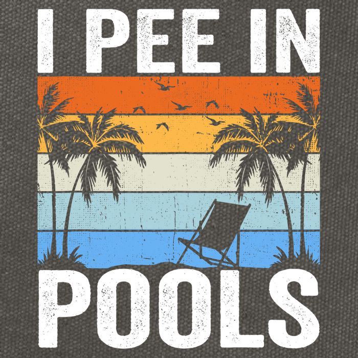 I Pee In Pools Sarcastic Sayings For Pools Lovers Cotton Canvas Backpack