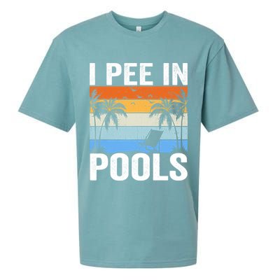 I Pee In Pools Sarcastic Sayings For Pools Lovers Sueded Cloud Jersey T-Shirt