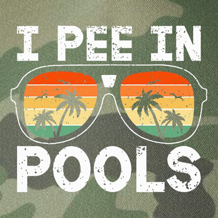I Pee In Pools Funny Jokes Sarcastic Sayings Vacation Legacy Tie Dye Trucker Hat