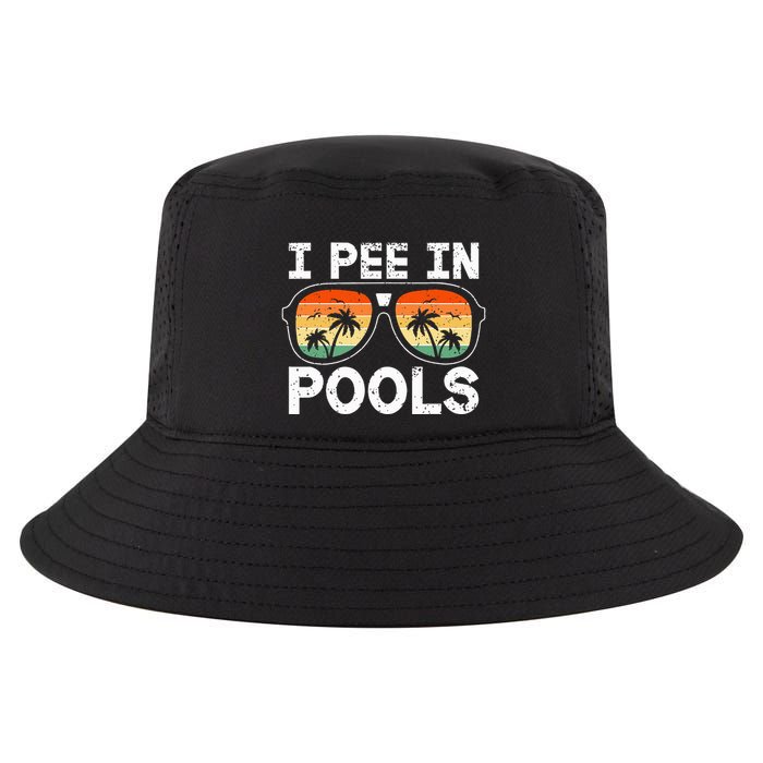 I Pee In Pools Funny Jokes Sarcastic Sayings Vacation Cool Comfort Performance Bucket Hat