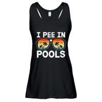 I Pee In Pools Funny Jokes Sarcastic Sayings Vacation Ladies Essential Flowy Tank