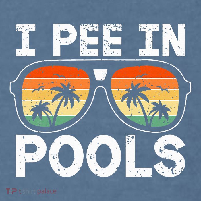 I Pee In Pools Funny Jokes Sarcastic Sayings Vacation Garment-Dyed Sweatshirt