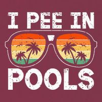 I Pee In Pools Funny Jokes Sarcastic Sayings Vacation 16oz Travel Tumbler