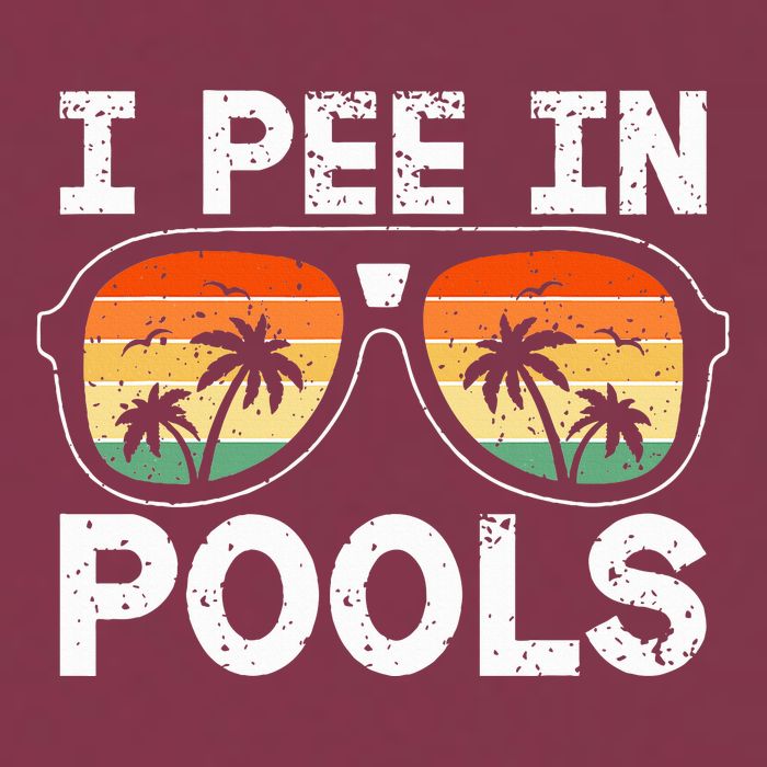 I Pee In Pools Funny Jokes Sarcastic Sayings Vacation 16oz Travel Tumbler