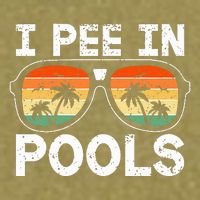 I Pee In Pools Funny Jokes Sarcastic Sayings Vacation Garment-Dyed Women's Muscle Tee