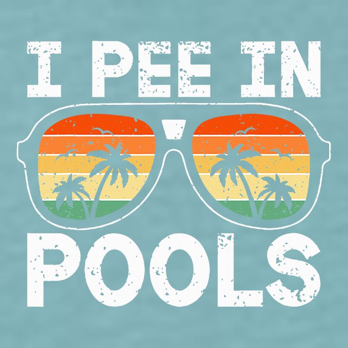 I Pee In Pools Funny Jokes Sarcastic Sayings Vacation Sueded Cloud Jersey T-Shirt