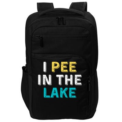 I Pee In The Lake Funny Summer Vacation Impact Tech Backpack