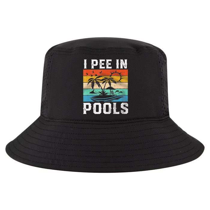 I Pee In Pools Sarcastic Sayings For Pools Lovers  Cool Comfort Performance Bucket Hat