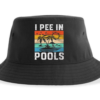 I Pee In Pools Sarcastic Sayings For Pools Lovers  Sustainable Bucket Hat