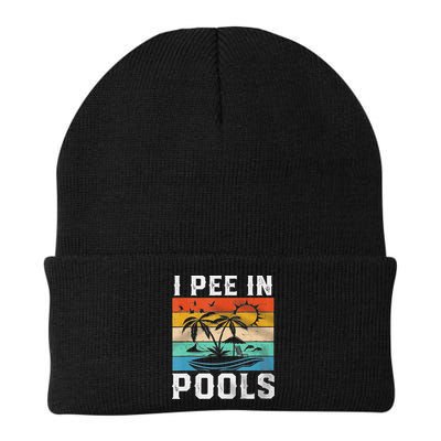 I Pee In Pools Sarcastic Sayings For Pools Lovers  Knit Cap Winter Beanie