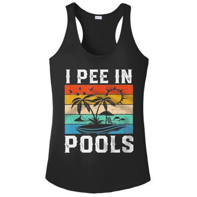 I Pee In Pools Sarcastic Sayings For Pools Lovers  Ladies PosiCharge Competitor Racerback Tank