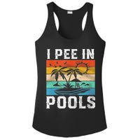 I Pee In Pools Sarcastic Sayings For Pools Lovers  Ladies PosiCharge Competitor Racerback Tank