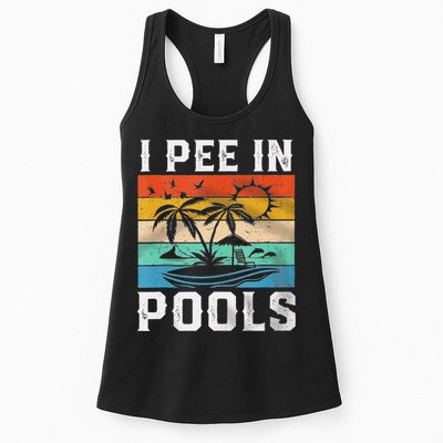 I Pee In Pools Sarcastic Sayings For Pools Lovers  Womens Tank Top