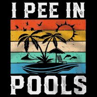 I Pee In Pools Sarcastic Sayings For Pools Lovers  Valucap Bio-Washed Visor