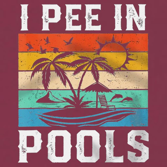 I Pee In Pools Sarcastic Sayings For Pools Lovers  16oz Travel Tumbler