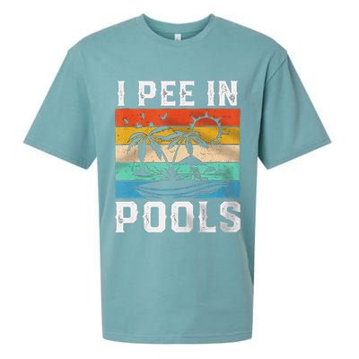 I Pee In Pools Sarcastic Sayings For Pools Lovers  Sueded Cloud Jersey T-Shirt
