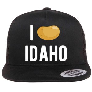 Idaho Potato I Love Vegetable Funny State Of Idaho Potatoes Flat Bill Trucker Hat