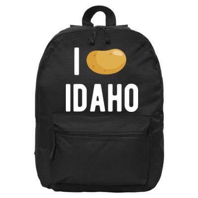 Idaho Potato I Love Vegetable Funny State Of Idaho Potatoes 16 in Basic Backpack