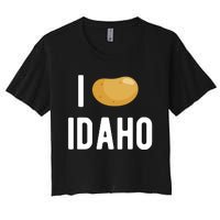 Idaho Potato I Love Vegetable Funny State Of Idaho Potatoes Women's Crop Top Tee