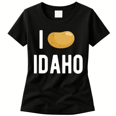 Idaho Potato I Love Vegetable Funny State Of Idaho Potatoes Womens T-Shirt