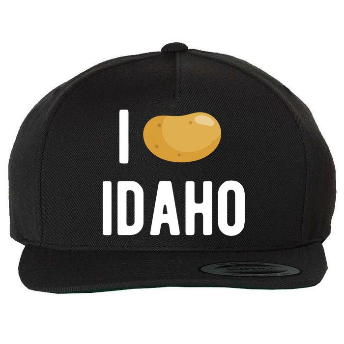 Idaho Potato I Love Vegetable Funny State Of Idaho Potatoes Wool Snapback Cap