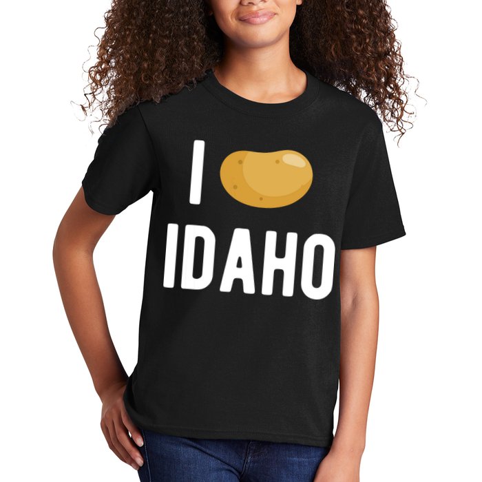 Idaho Potato I Love Vegetable Funny State Of Idaho Potatoes Kids T-Shirt