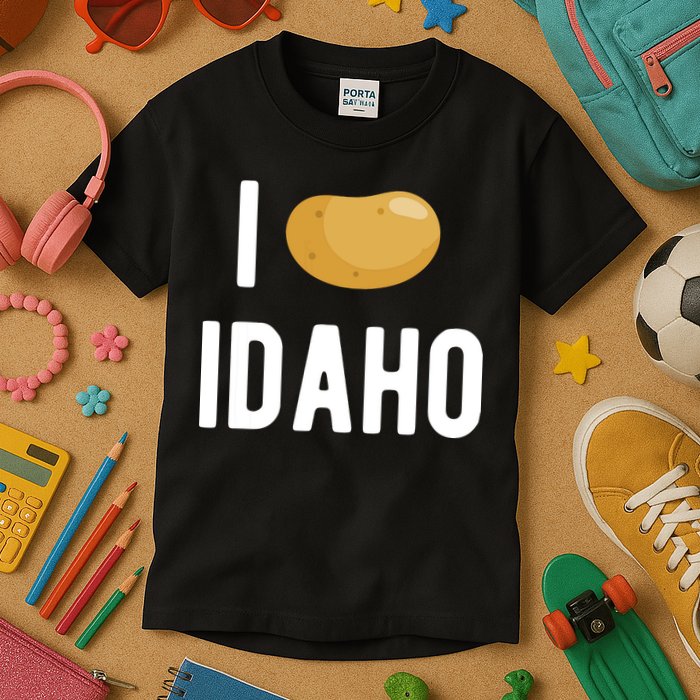 Idaho Potato I Love Vegetable Funny State Of Idaho Potatoes Kids T-Shirt