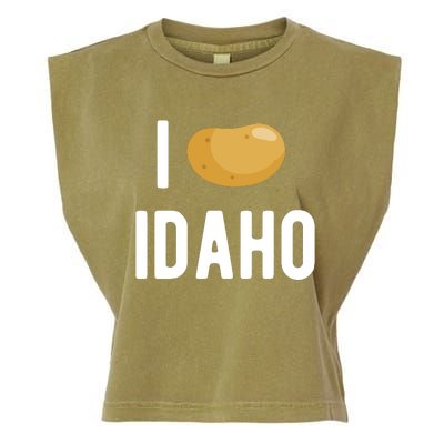 Idaho Potato I Love Vegetable Funny State Of Idaho Potatoes Garment-Dyed Women's Muscle Tee